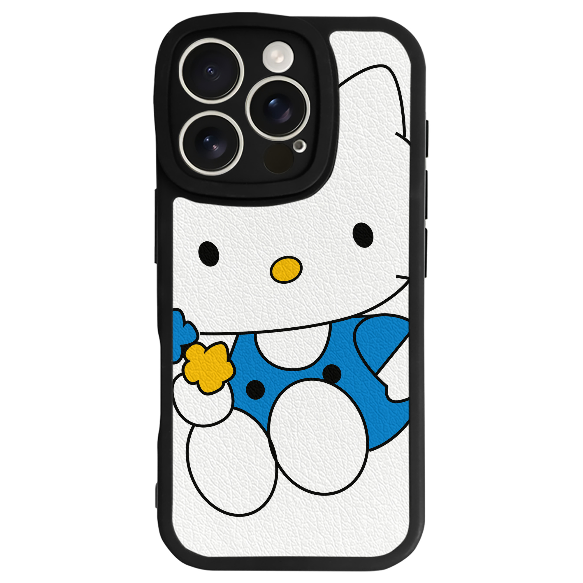 （画像用） Hello Kitty ハローキティ 【iPhone 16シリーズ対応】シリコンスマホケース（レザー調） 材質：シリコン